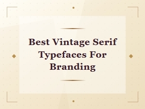 Best Vintage Serif Typefaces for Classic Branding and Display Design
