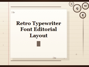 Retro Typewriter Font Editorial Layout Designs for Vintage Style Projects
